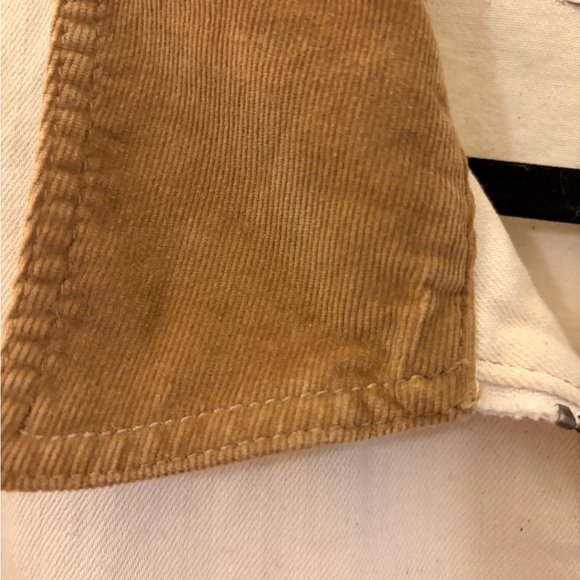 AG Adriano Goldschmied Womens Jo Corduroy Collar Crop Denim Utility Jacket - Picture 3 of 6